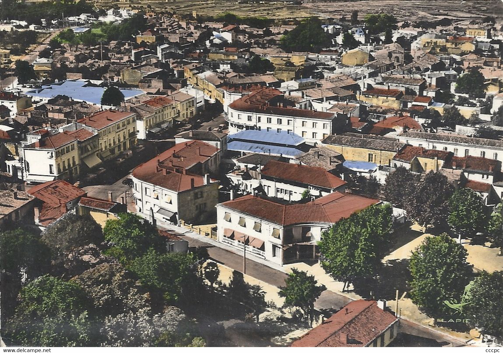 CPSM La Tremblade Vue aérienne générale sur le centre