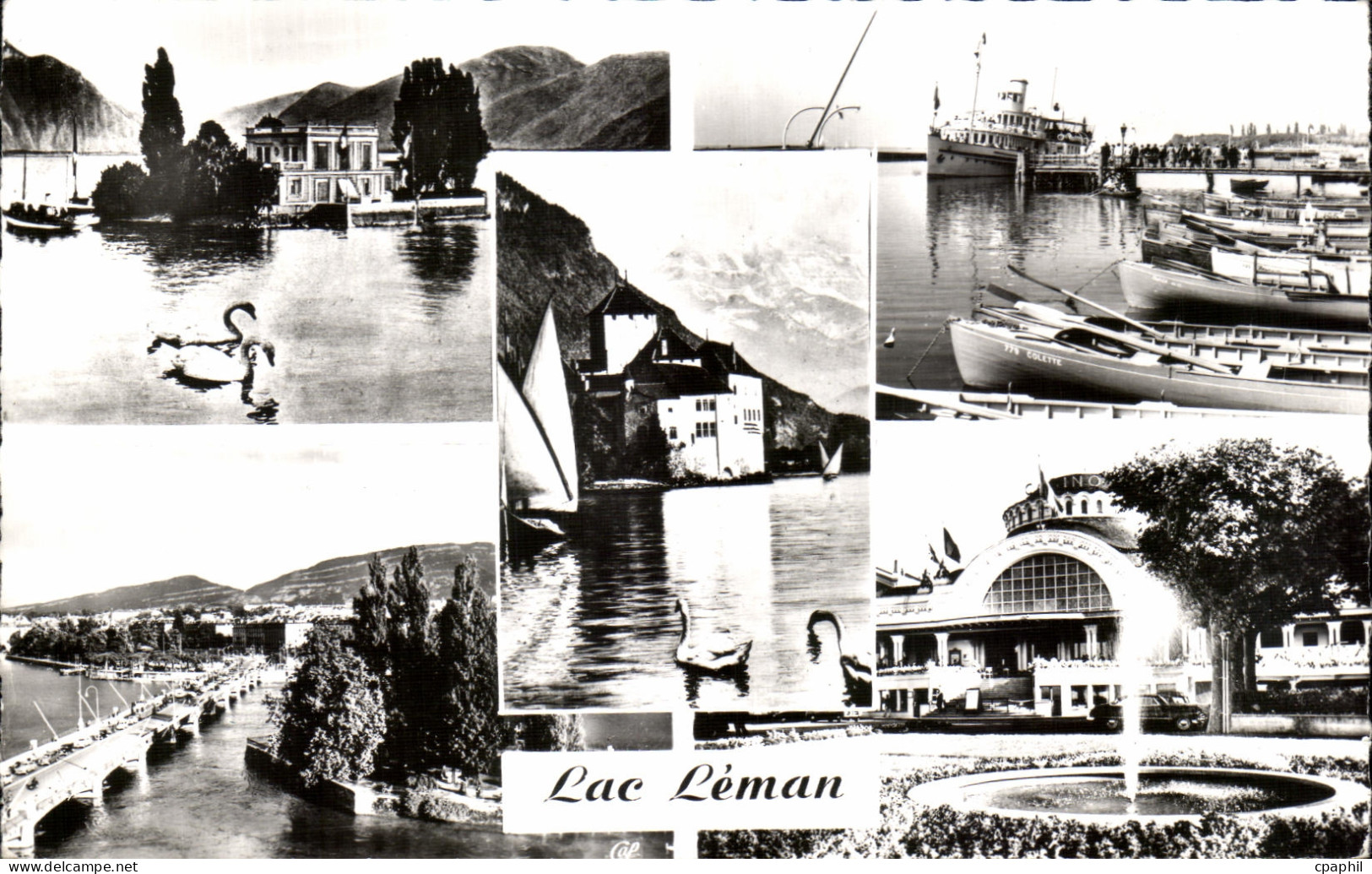 CPSM Lac Leman sur le lac Thonon le Port Chateau de Chillon