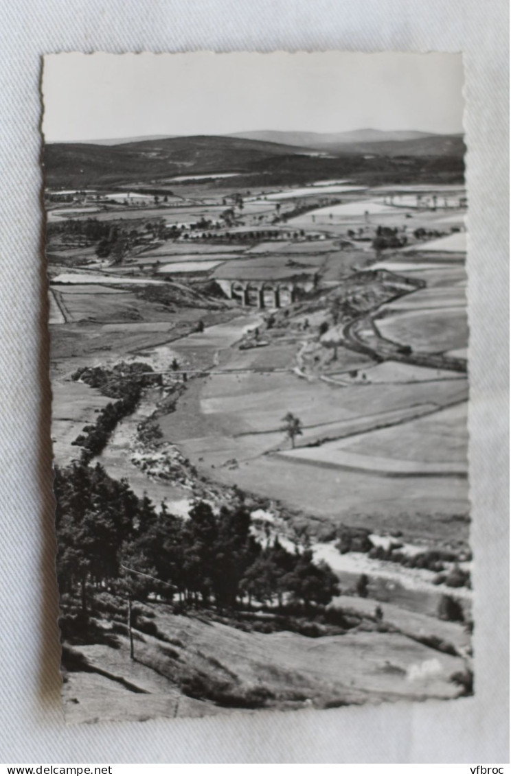 Cpsm, Langogne, vallée de l'Allier à l'entrée de Langogne, Lozère 48
