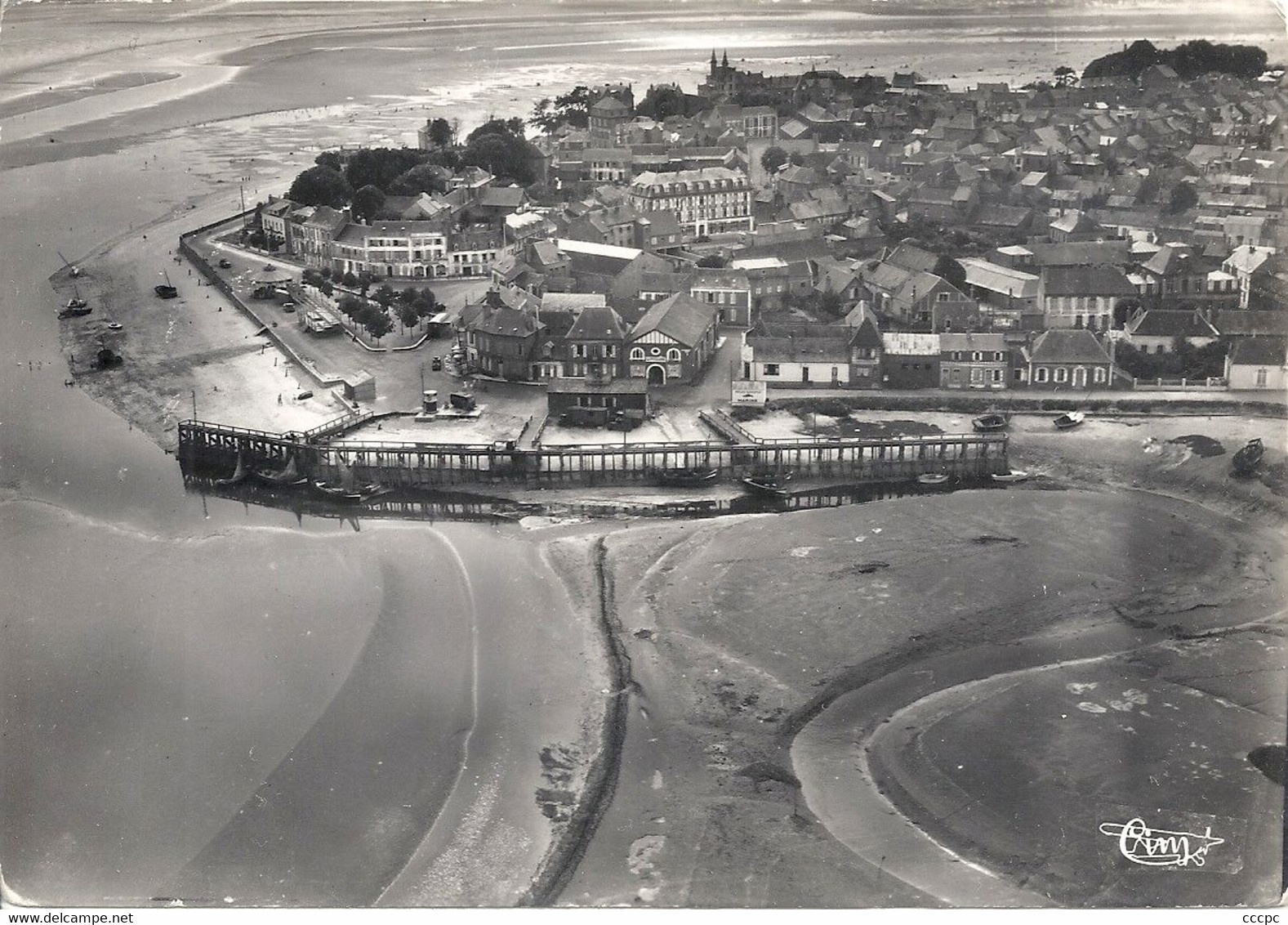 CPSM Le Crotoy vue aérienne Le Port