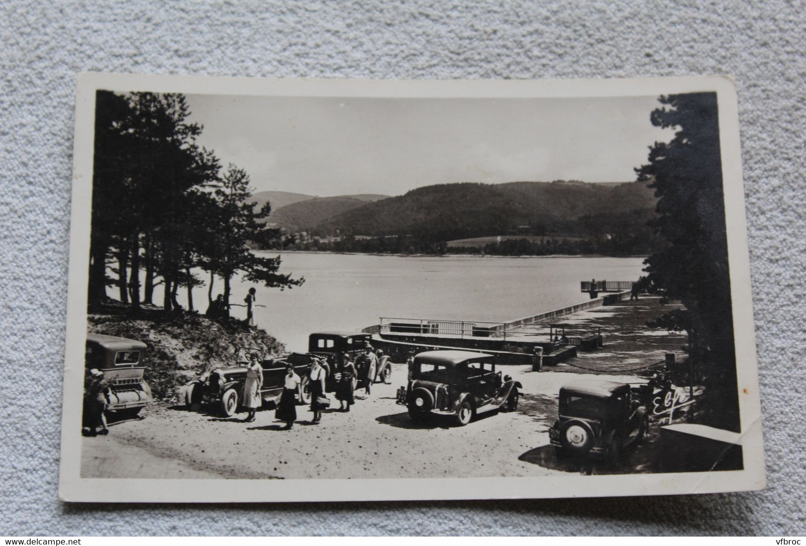 Cpsm, le lac de saint Ferréol, la digue et le bassin, haute Garonne 31