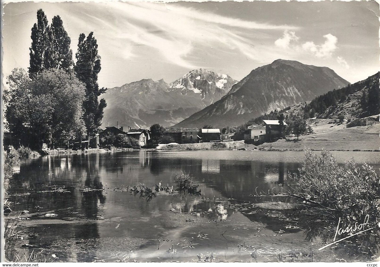 CPSM Le Praz de Saint-Bon Le Lac du Praz La Dent du Villard et le Grand Bec