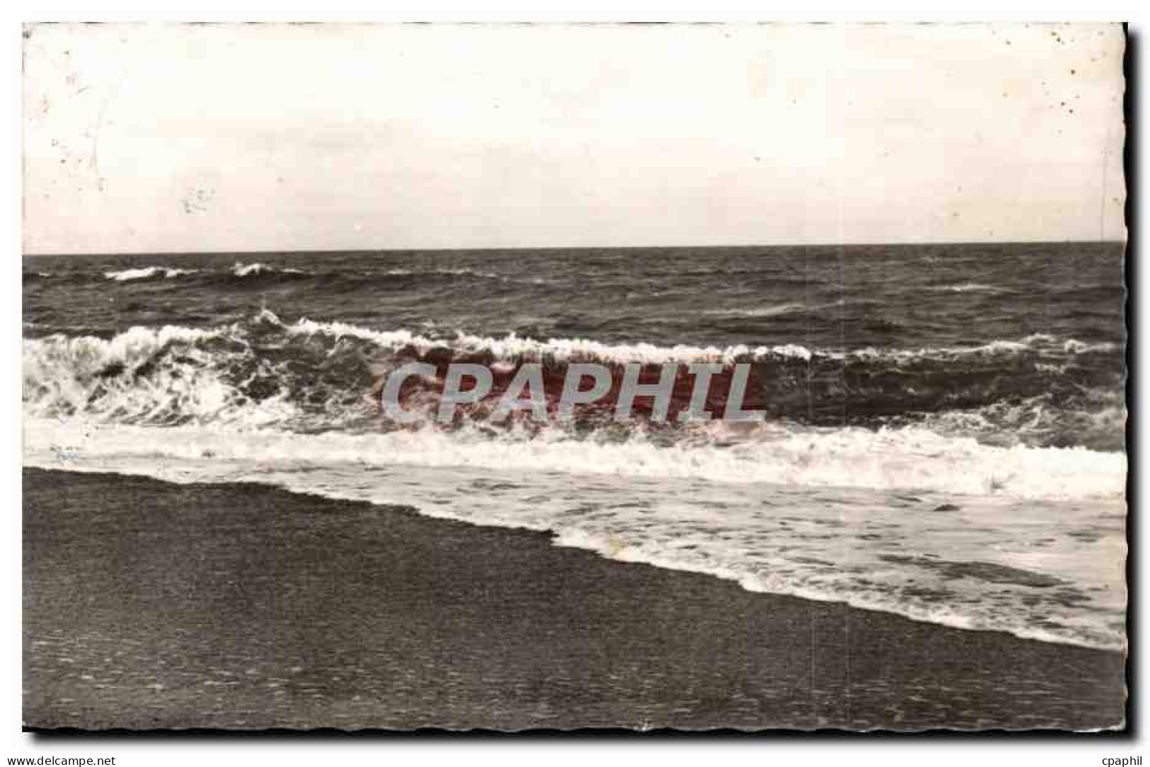 CPSM Le vieux Boucau Les vagues de l'ocean