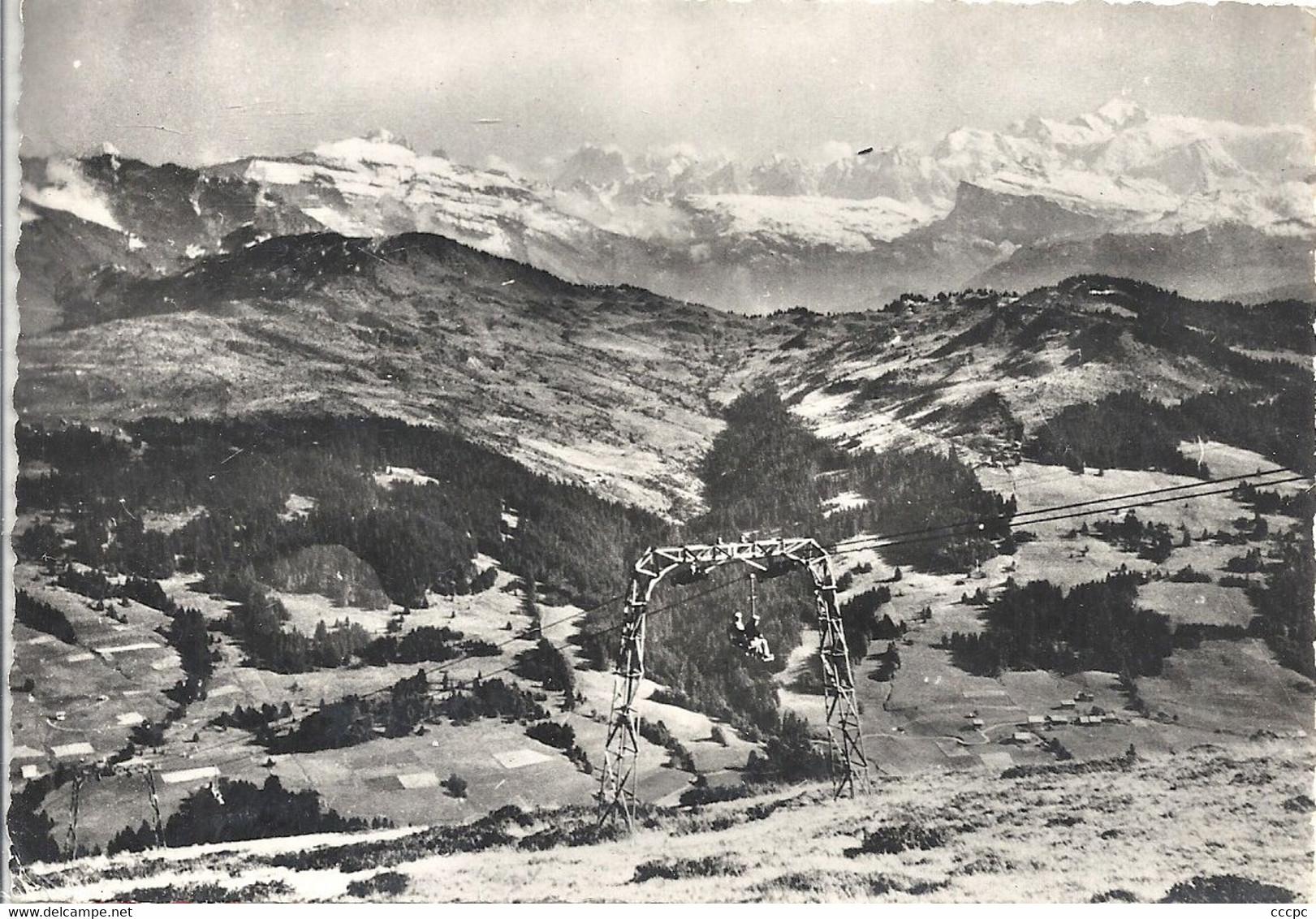 CPSM Les Gets Le Chéry Vue sur le Mont-Blanc