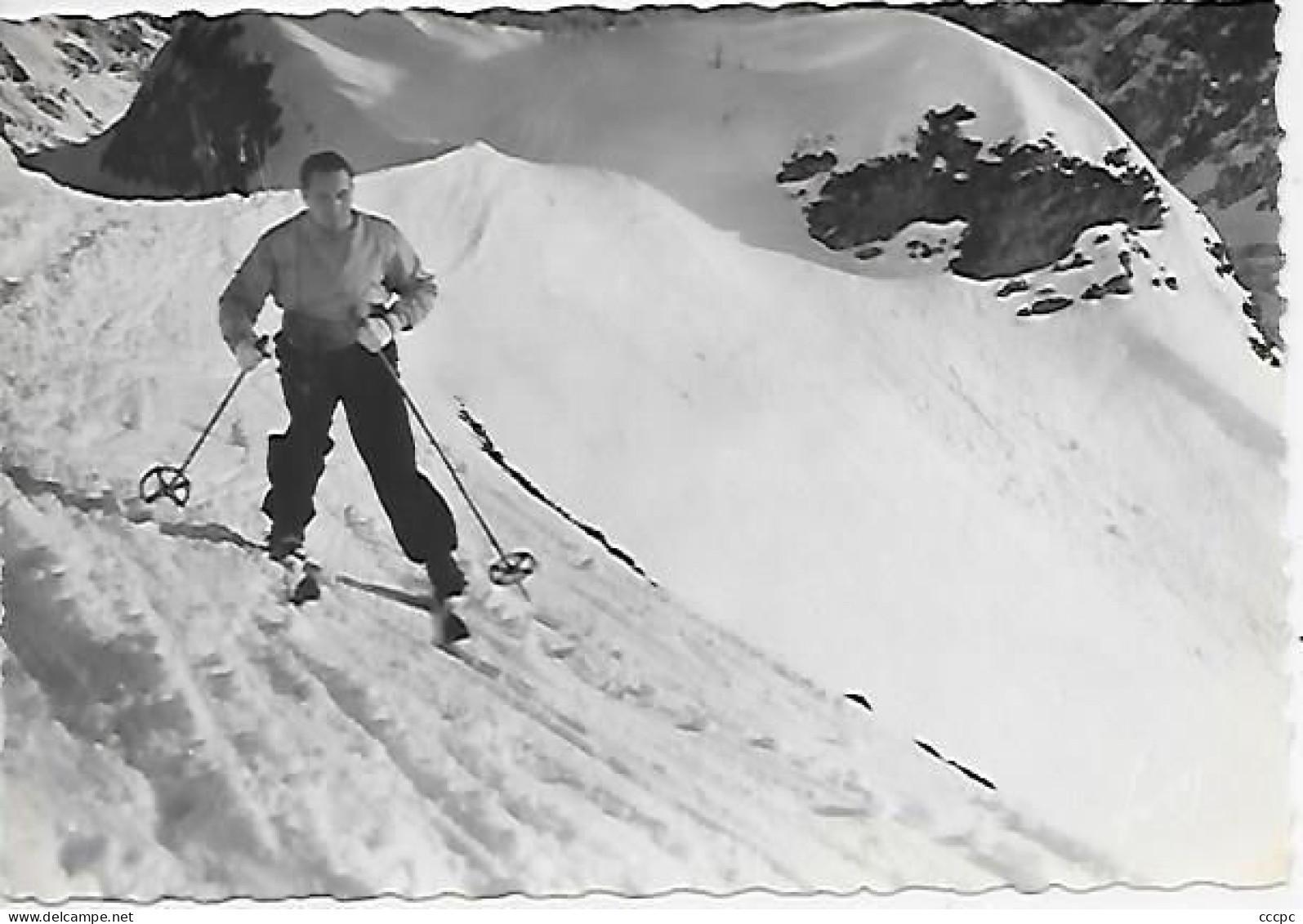 CPSM Les Houches Descente du Mont Lachat
