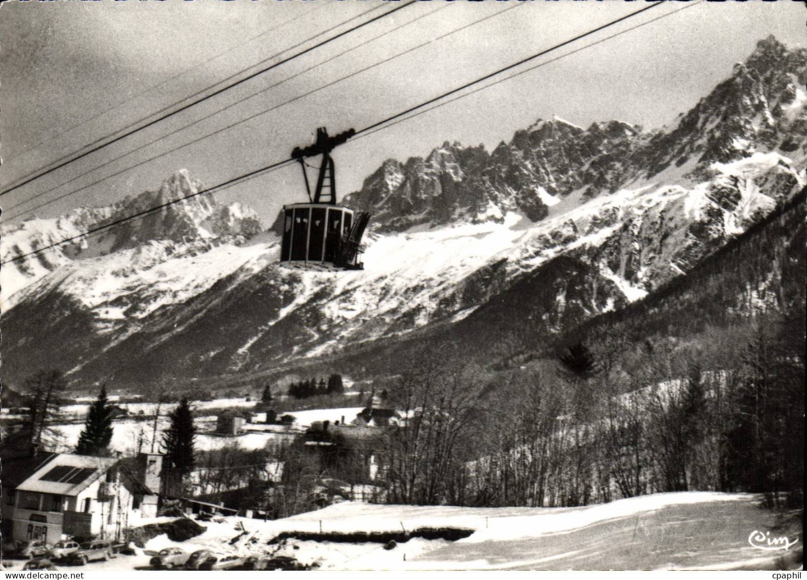 CPSM Les Houches Sports D'Hiver benne téléphérique
