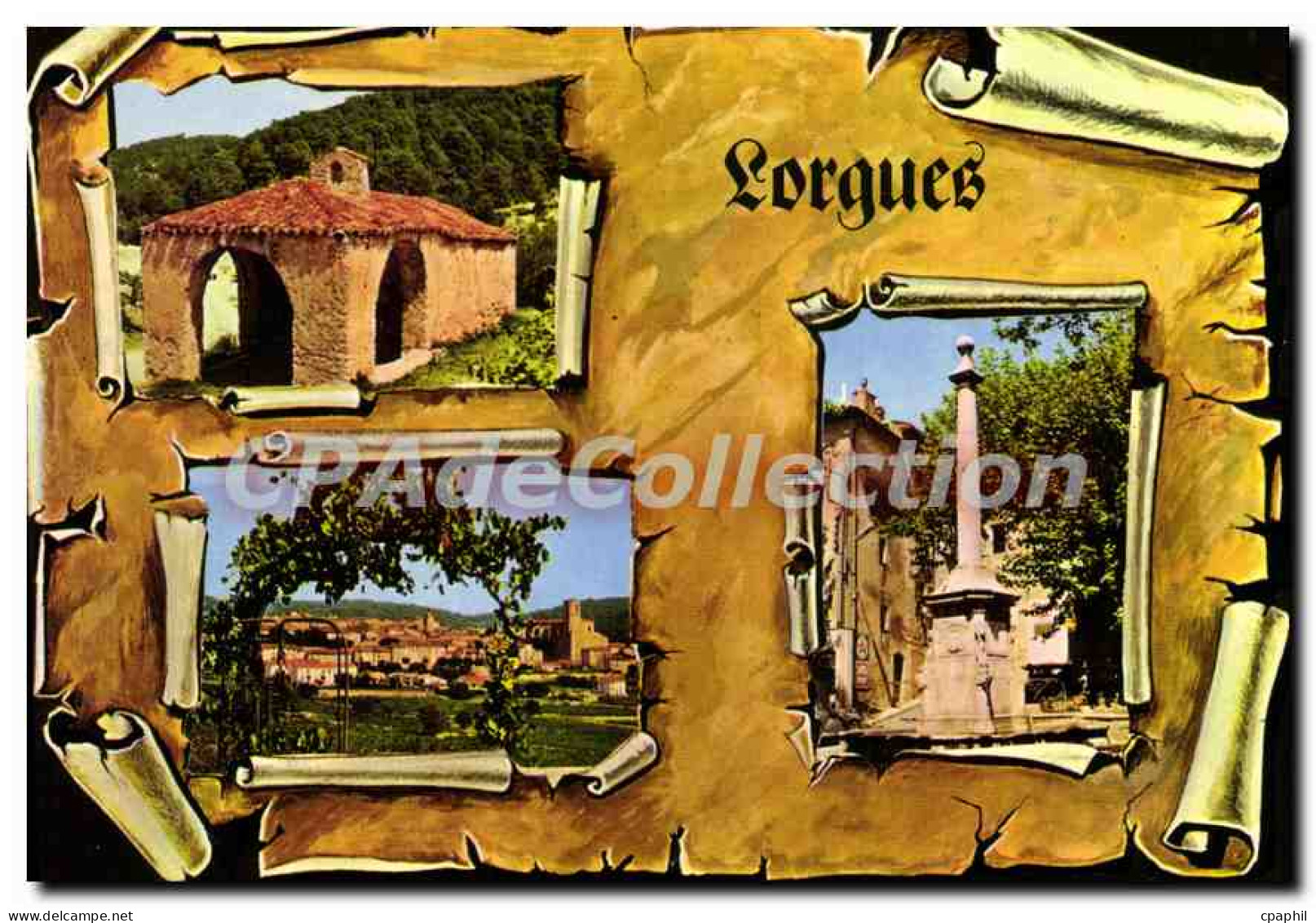 CPSM Lorgues Chapelle St Honorat Vue Generale fontaine de la noix