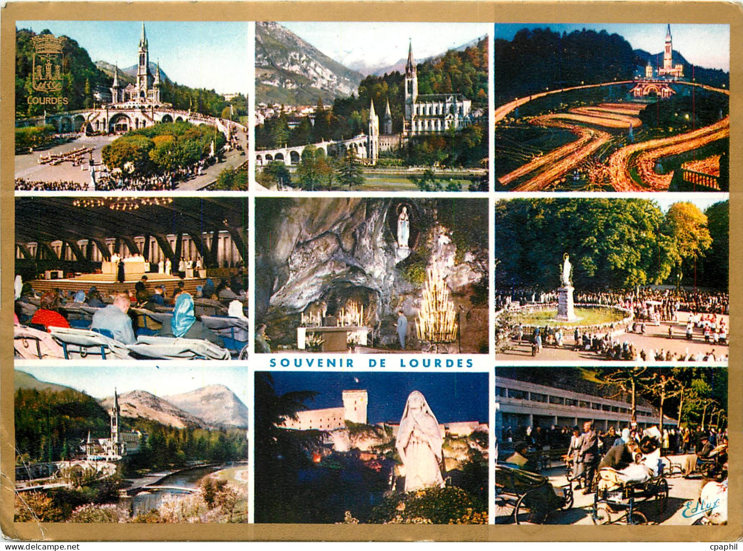 CPSM Lourdes Souvenir