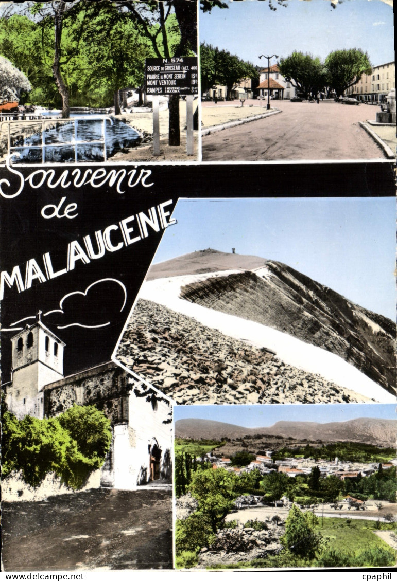 CPSM Malaucene Vue Generale L'Eglise Le Cours