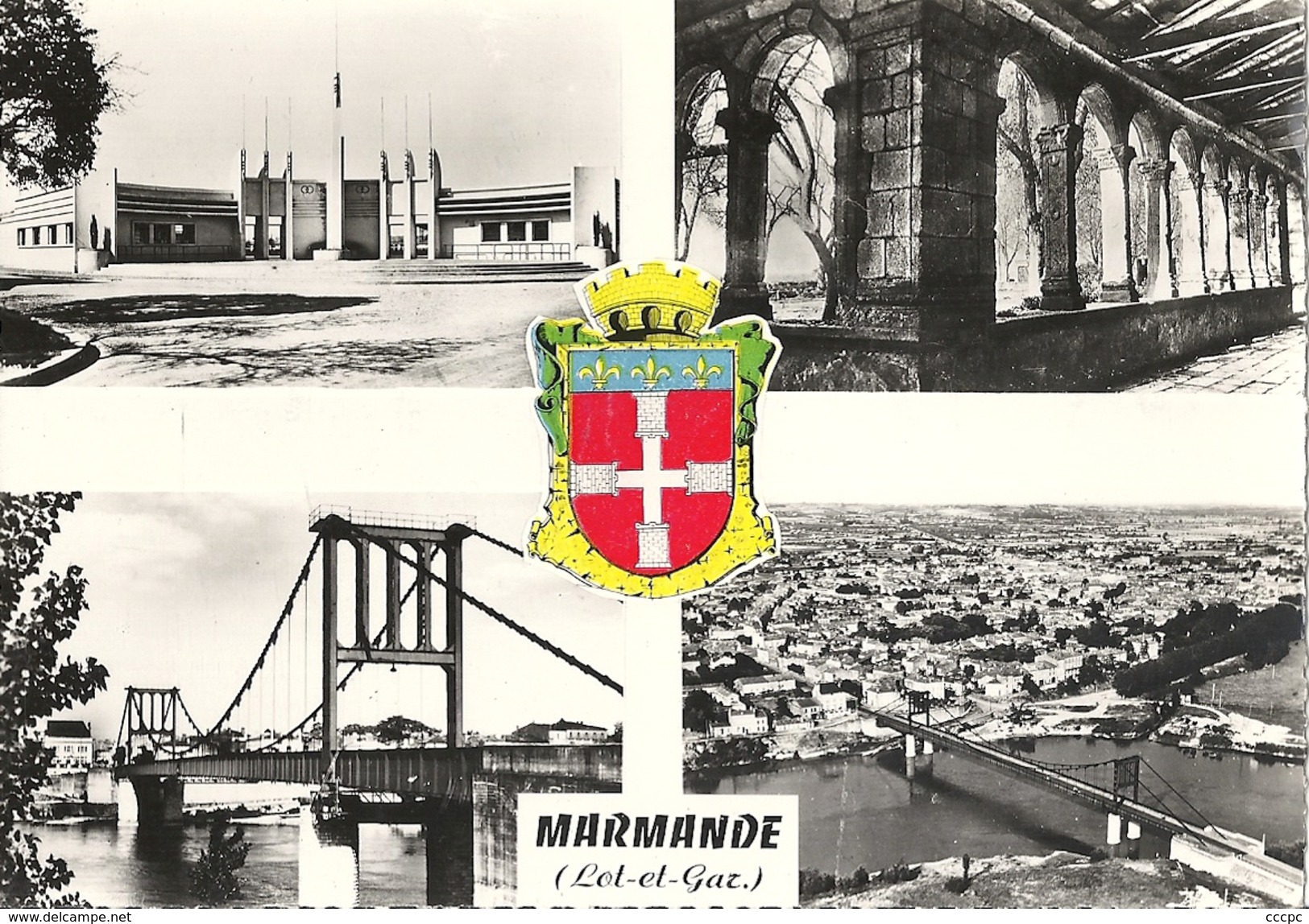 CPSM Marmande Blason et vues multiples
