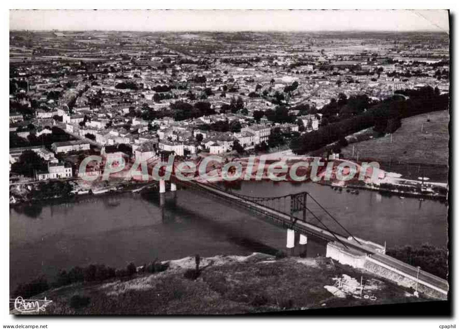 CPSM Marmande Vue Aerienne Panoramique