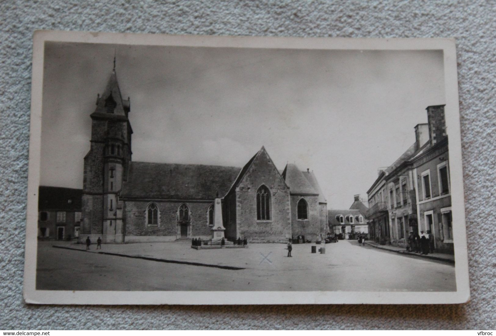 Cpsm, Marolles les Braults, place de l'église, Sarthe 72