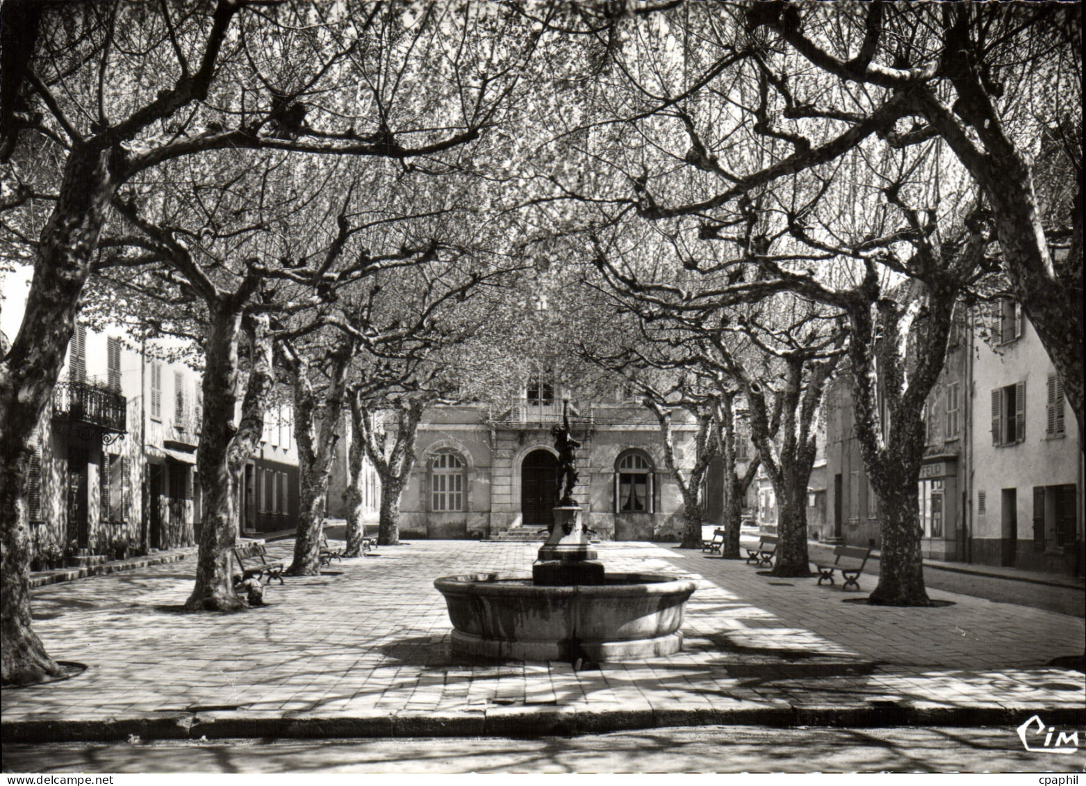 CPSM Massif des Maures Collobrieres Var Capitale des Maures Station Climatique Place de la Mairie et
