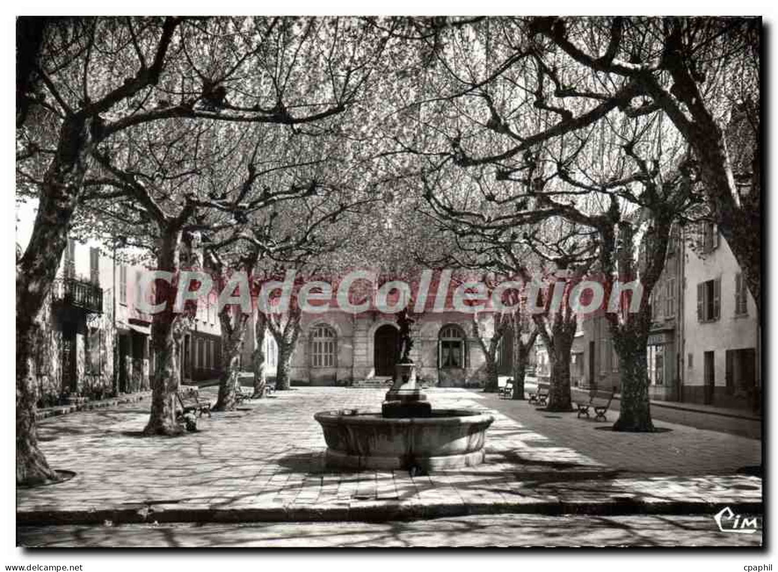 CPSM Massif des Maures Collobrieres Var Capitale des Maures Station Climatique Place de la Mairie et