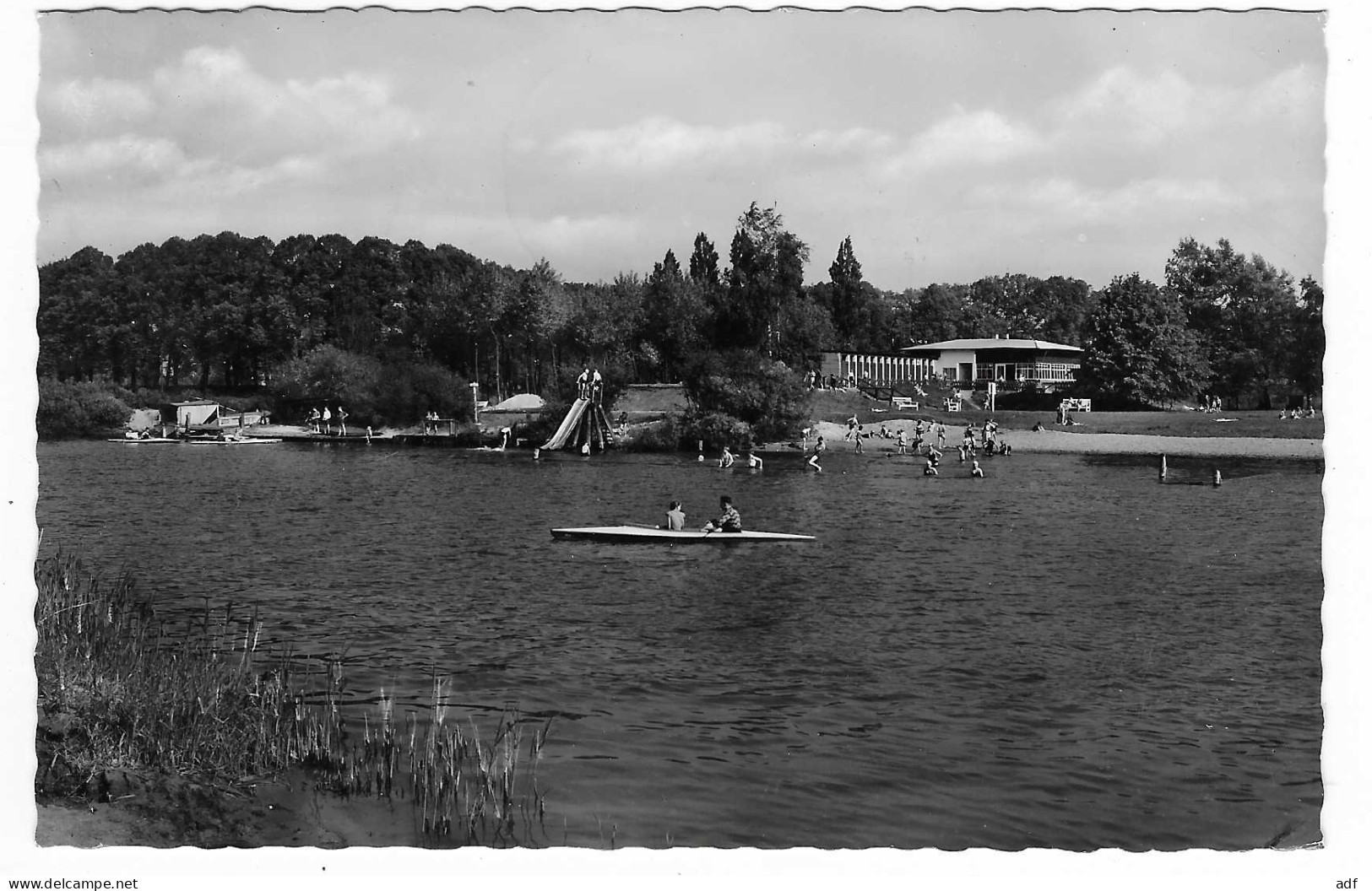 CPSM MEPPEN / EMS., BADEANSTALT, format 9 cm sur 14 cm environ, BASSE SAXE, ALLEMAGNE