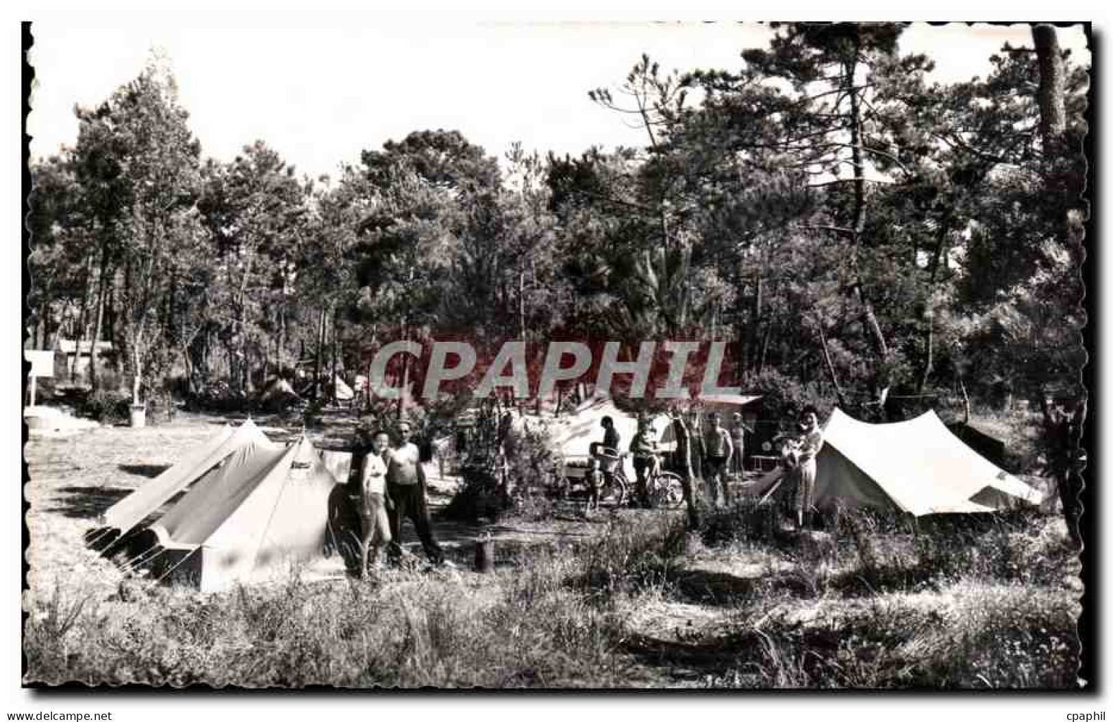 CPSM Mimizan Plange Les Campeurs Camping