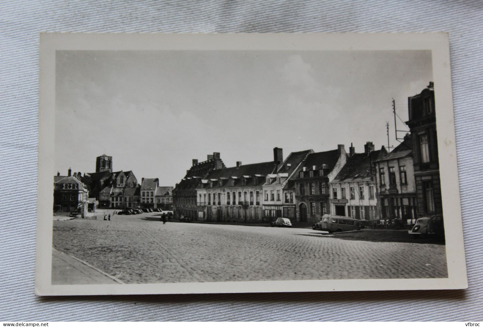 Cpsm, Mont Cassel, grande place, Nord 59