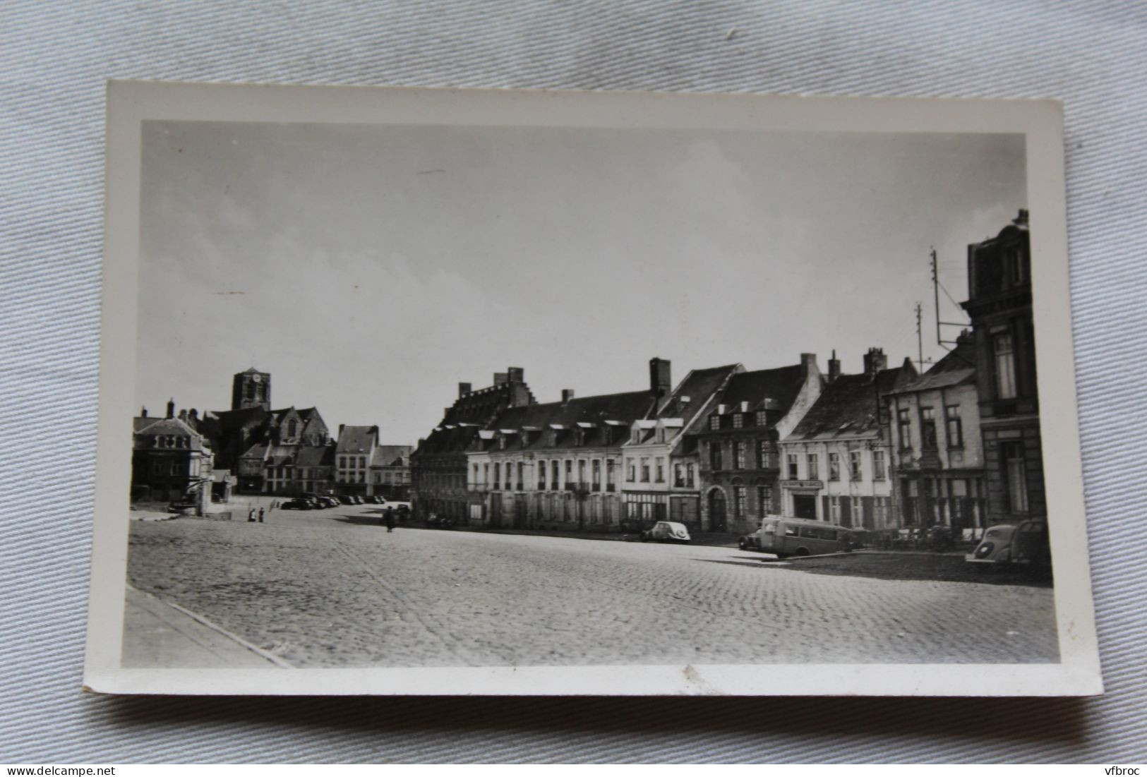 Cpsm, Mont Cassel, grande place, Nord 59