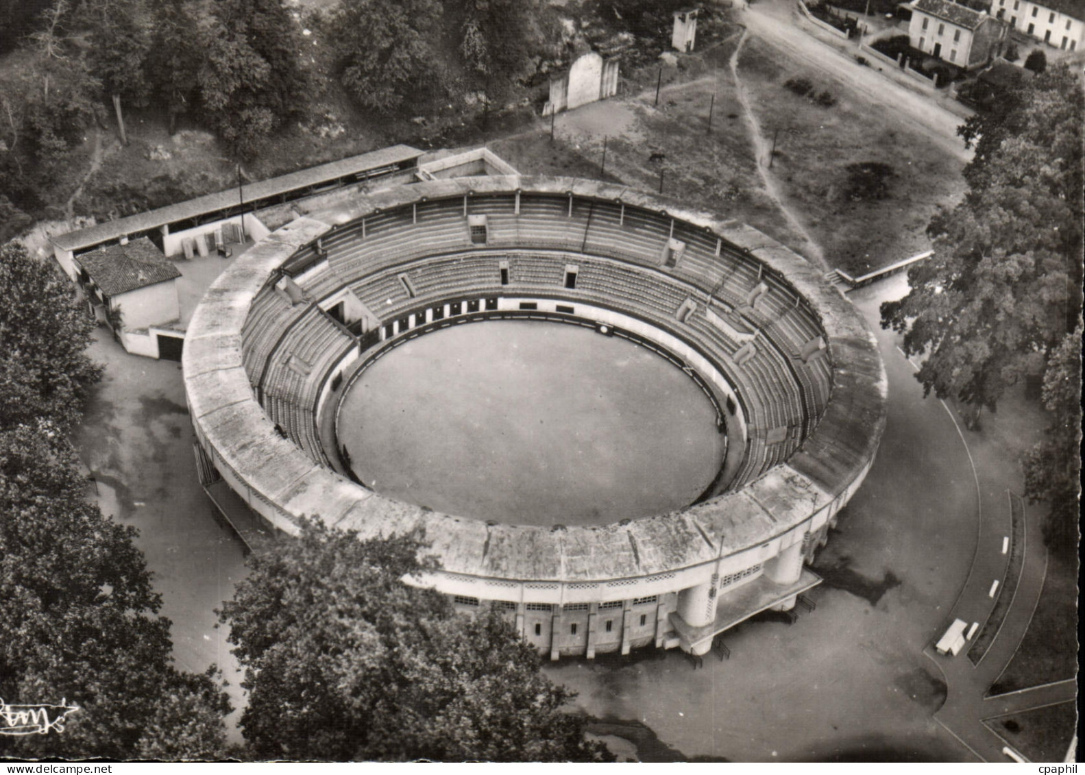 CPSM Mont de Marsan Landes Vue aerienne Les Arenes