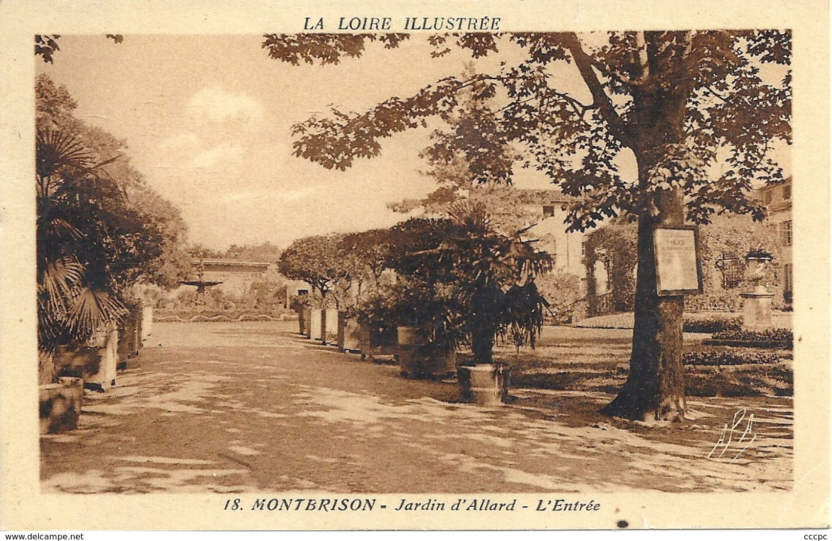 CPSM Montbrison Jardin d'Allard L'Entrée