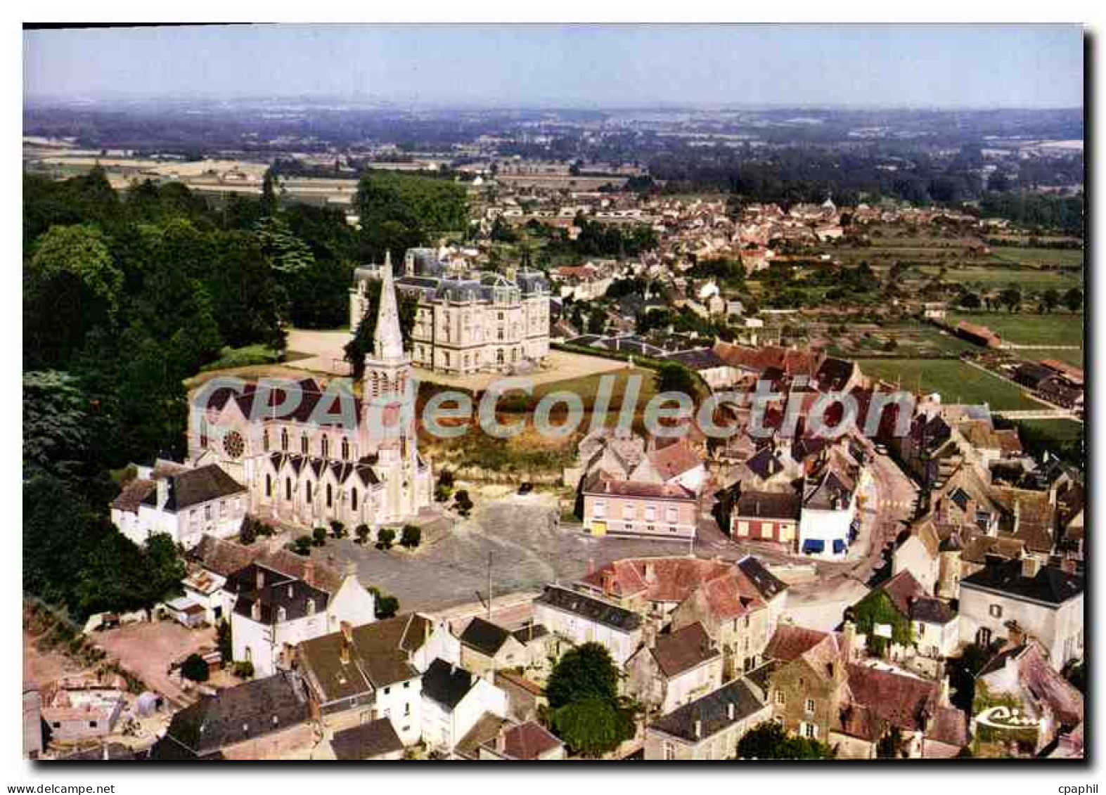 CPSM Montfort le Rotrou Sarthe Vue generale aerienne