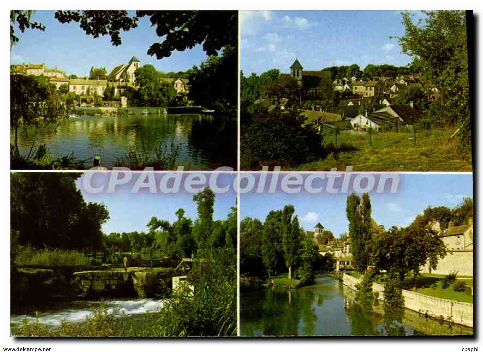 CPSM Montigny sur Loing Les Bords du Loing Vue d'ensemble