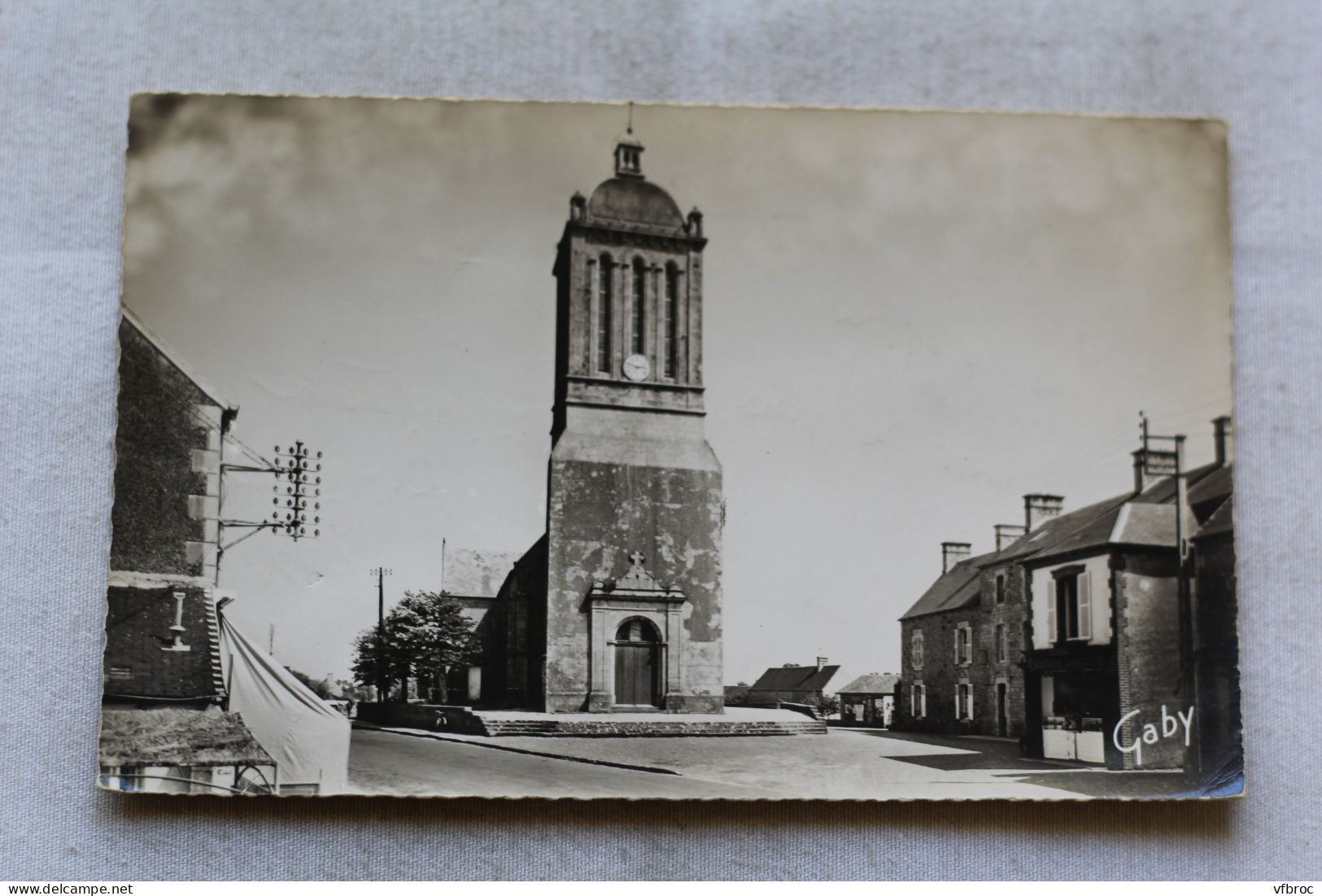 Cpsm, Montmartin sur mer, l'église, Manche 50