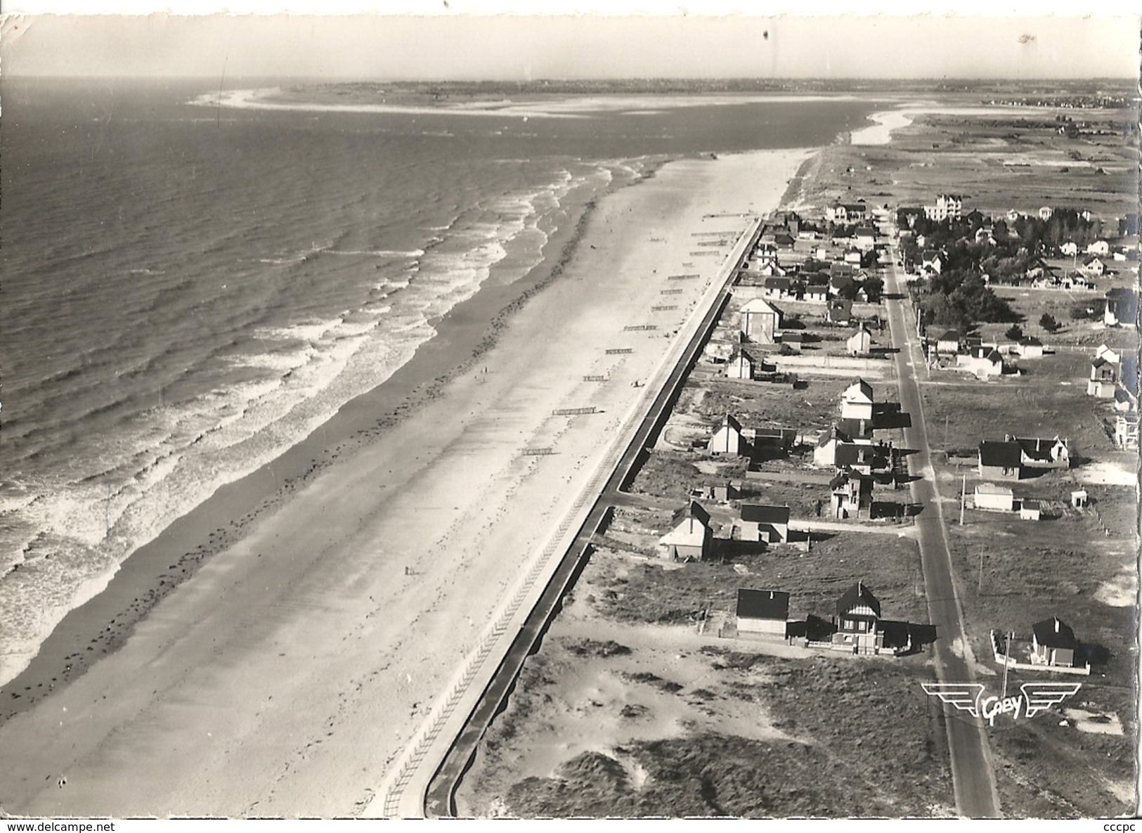 CPSM Montmartin-sur-Mer vue aérienne Plage et villas