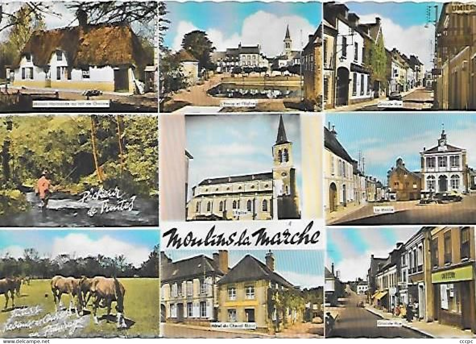 CPSM Moulins la Marche vues multiples