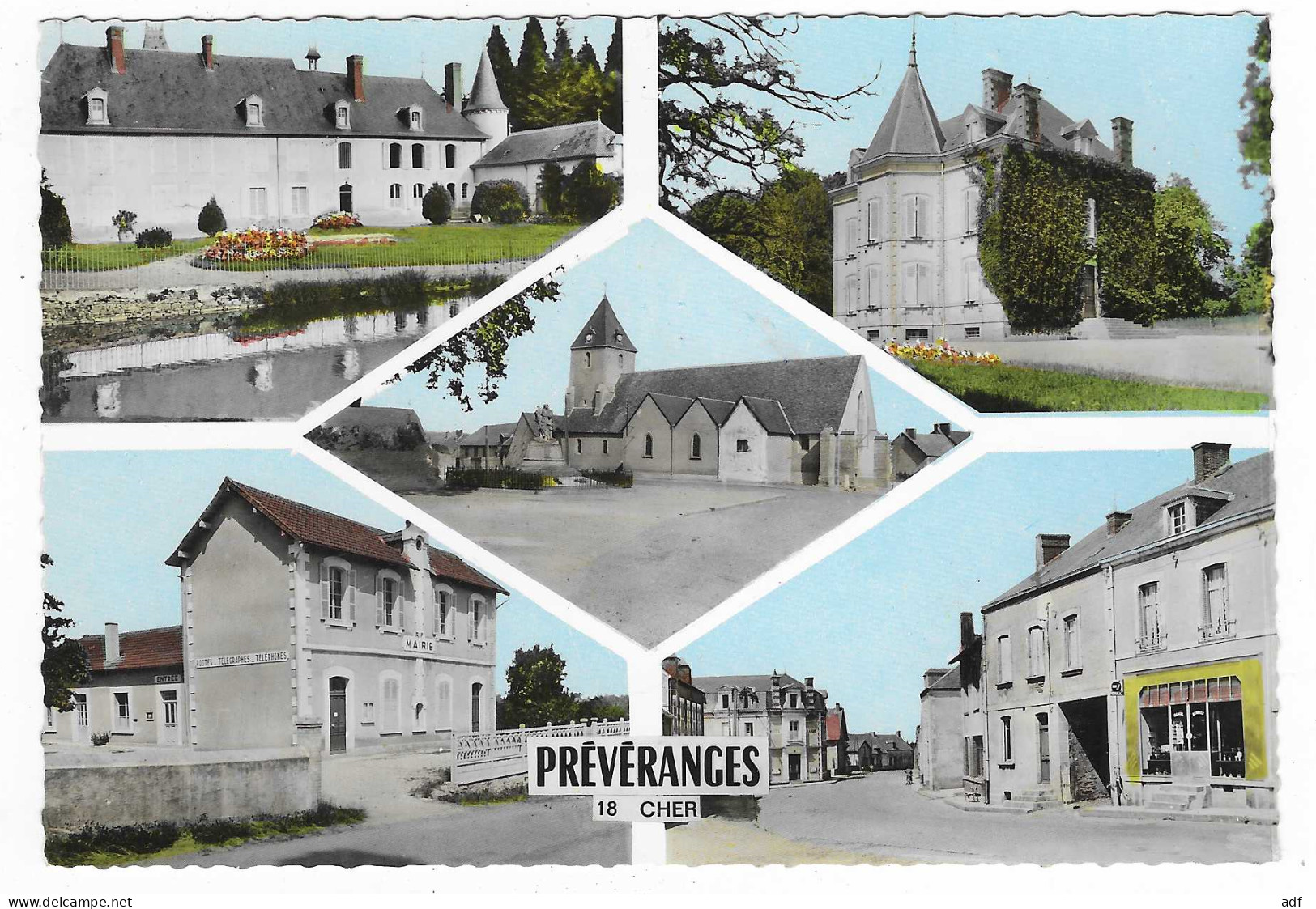 CPSM MULTIVUES SOUVENIR DE PREVERANGES, CHER 18