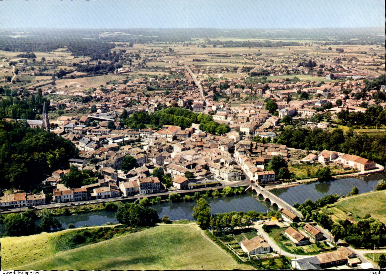 CPSM Mussidan Vue Generale Aerienne