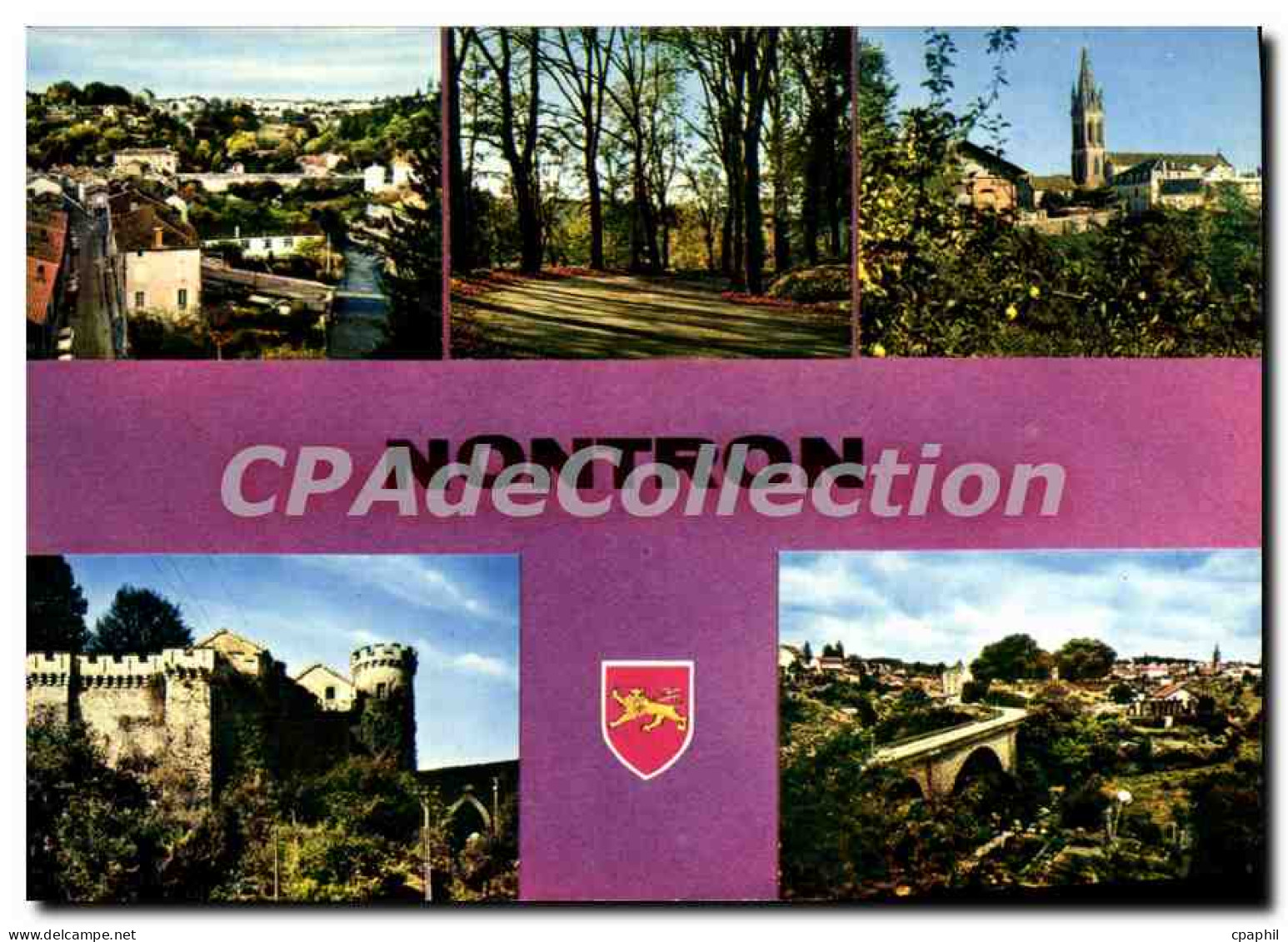 CPSM NONTRON vue générale église viaduc