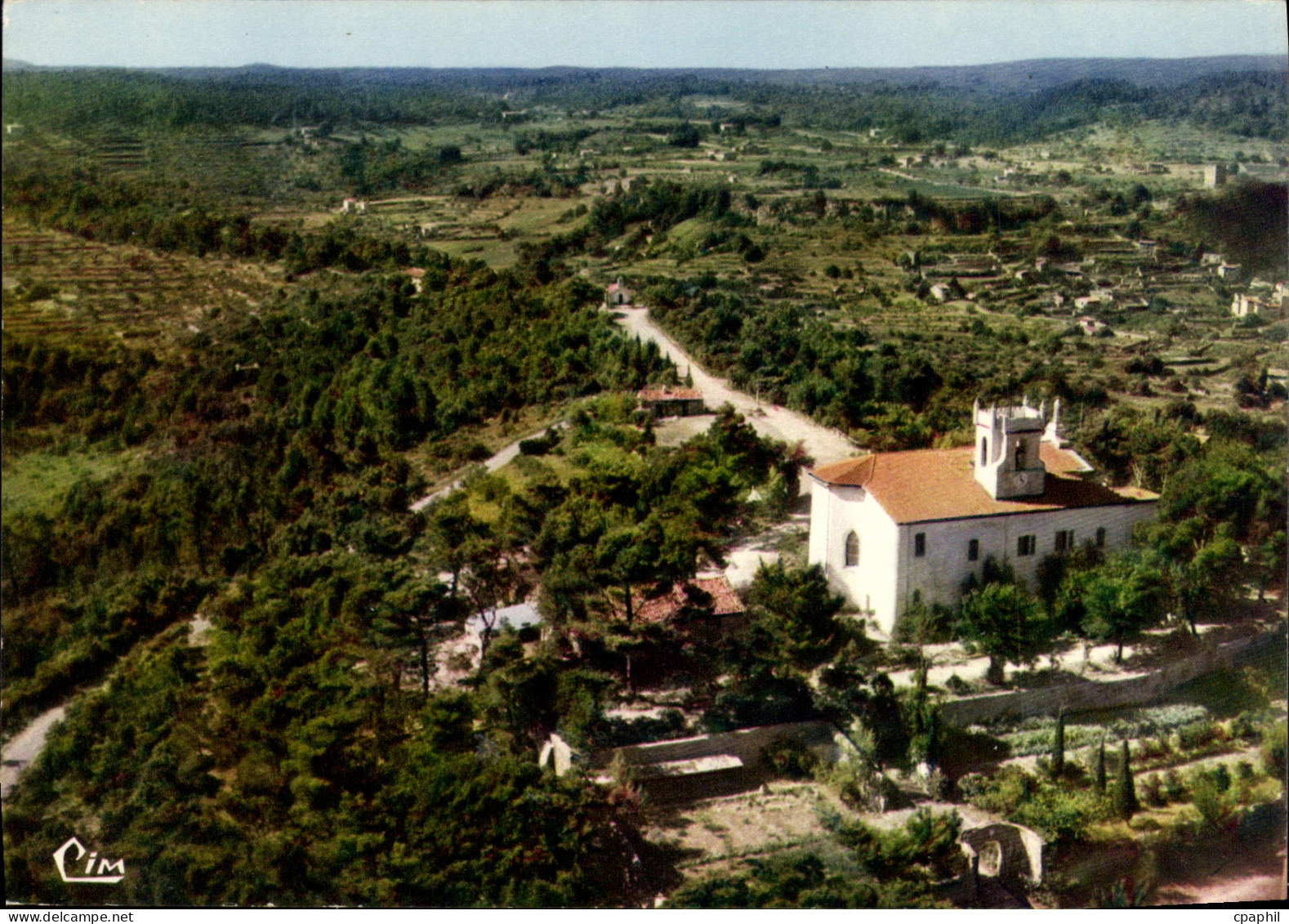 CPSM Notre Dame de Graces Cotignac Var Pelerinage Historique de France Vue aerienne