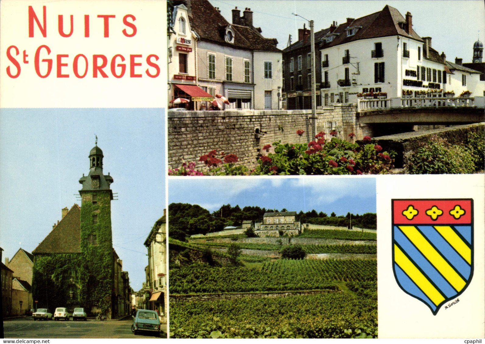 CPSM NUITS-SAINT-GEORGES Beffroi Carrefour Château Gris