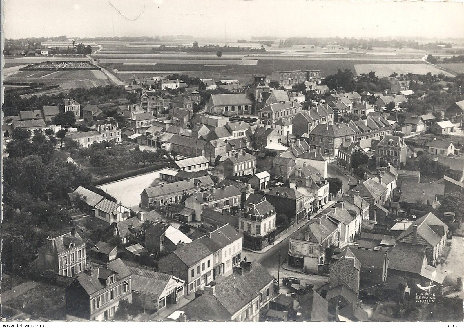 CPSM Octeville-sur-Mer vue générale aérienne