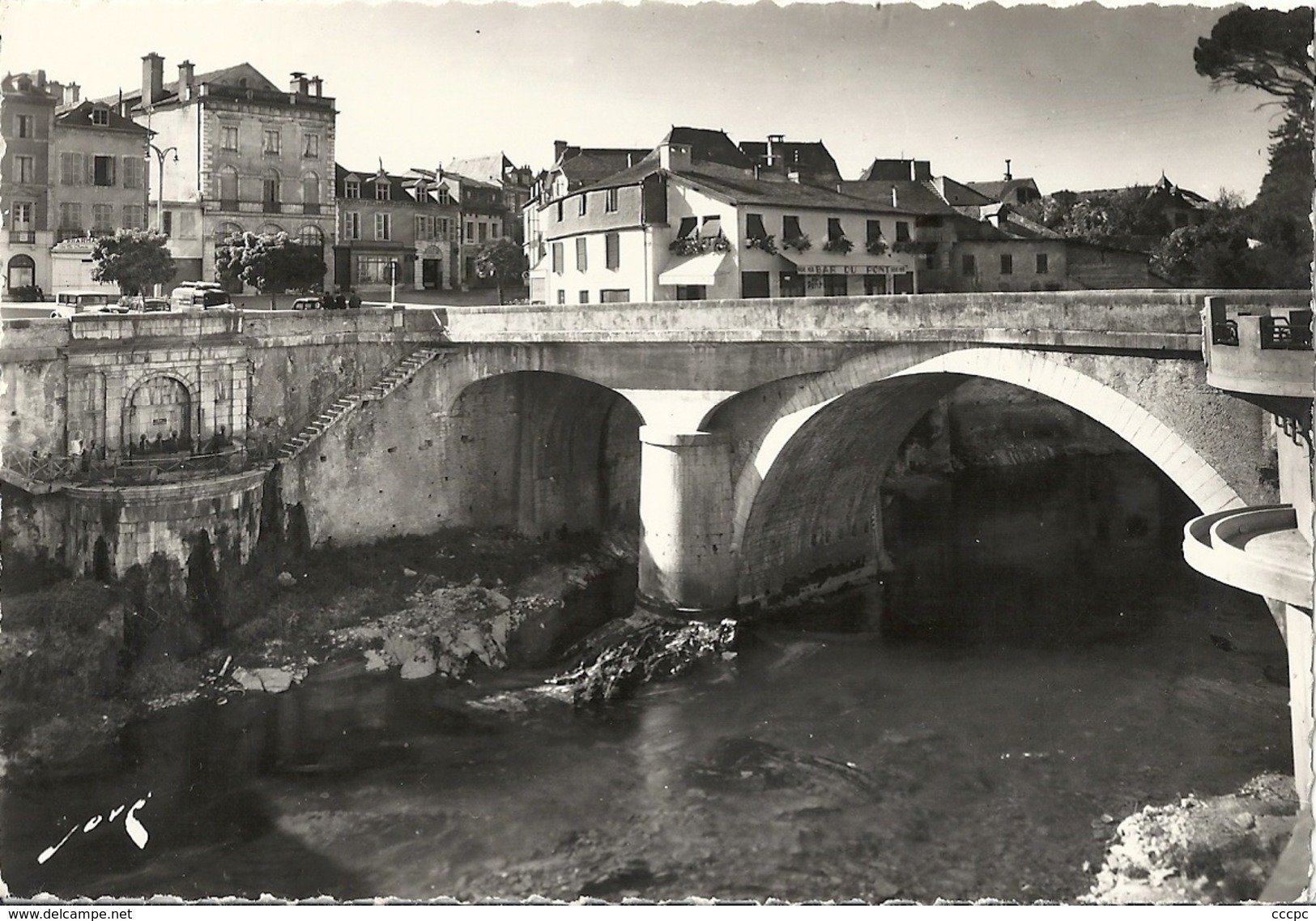 CPSM Oloron-Sainte-Marie pont sur le Gave d'Aspe à Ste-Marie La Buveuse