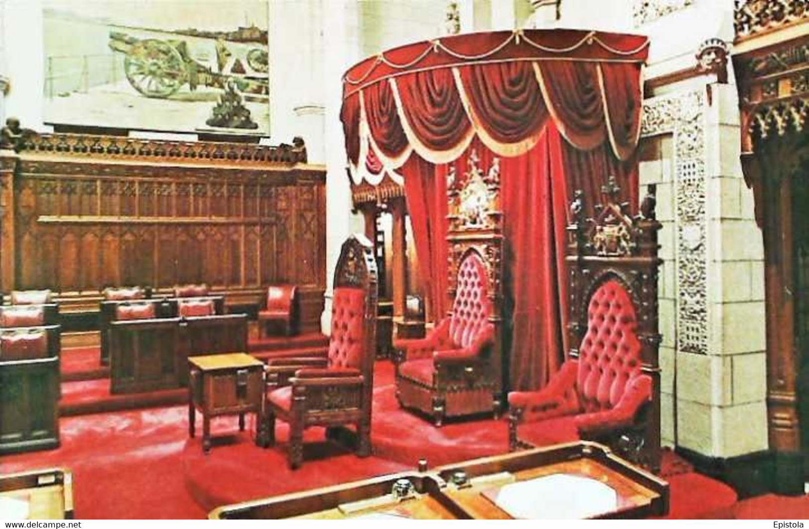 ►CPSM    Ottawaw  Colline parlement  Trône du Sénat