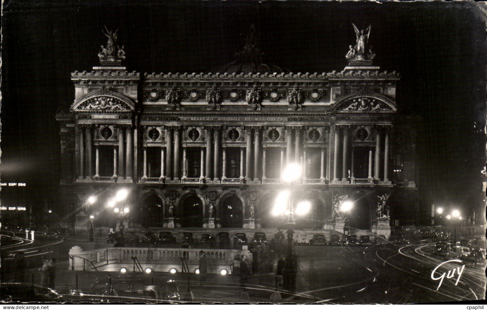 CPSM Paris Et Ses Merveilles Le theatre I'Opera vu la nuit