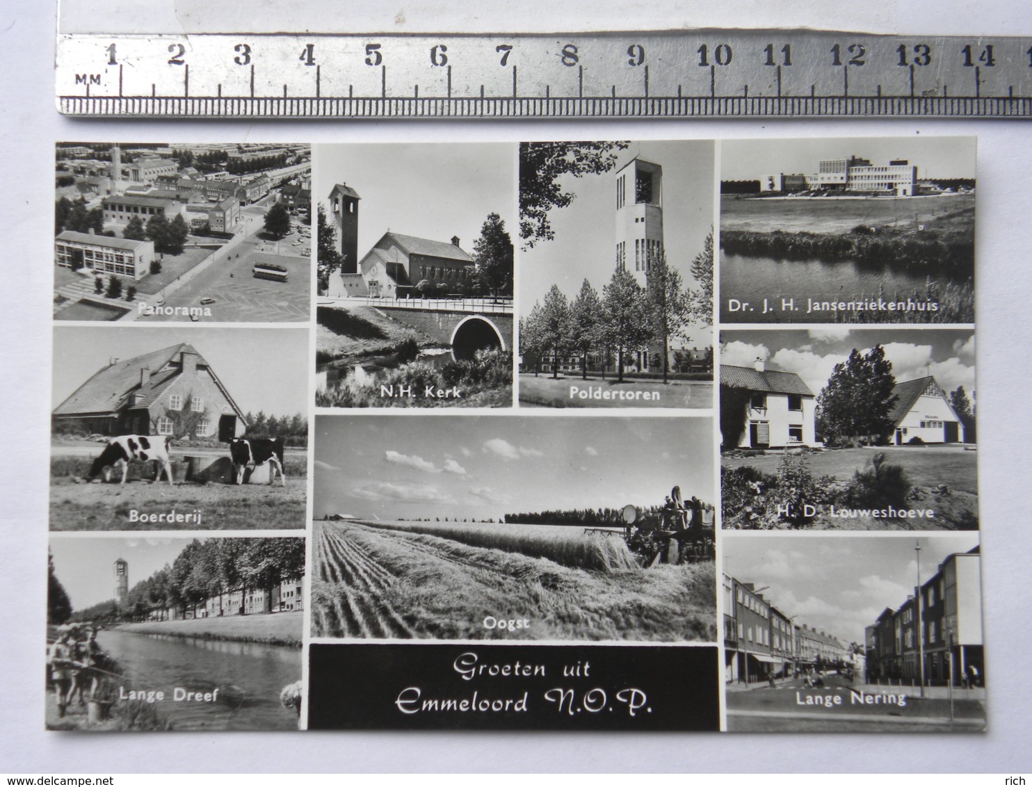 CPSM PAYS BAS - Groeten uit Emmeloord N.O.P