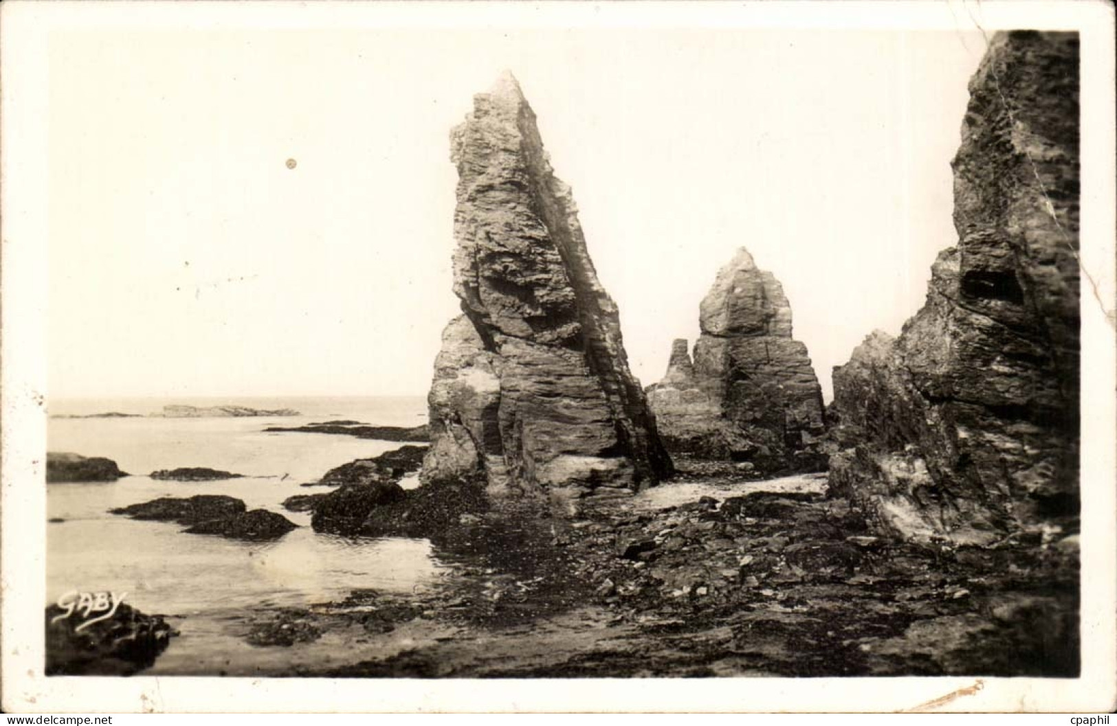 CPSM Penestin Les rochers du Bile lieu de peche