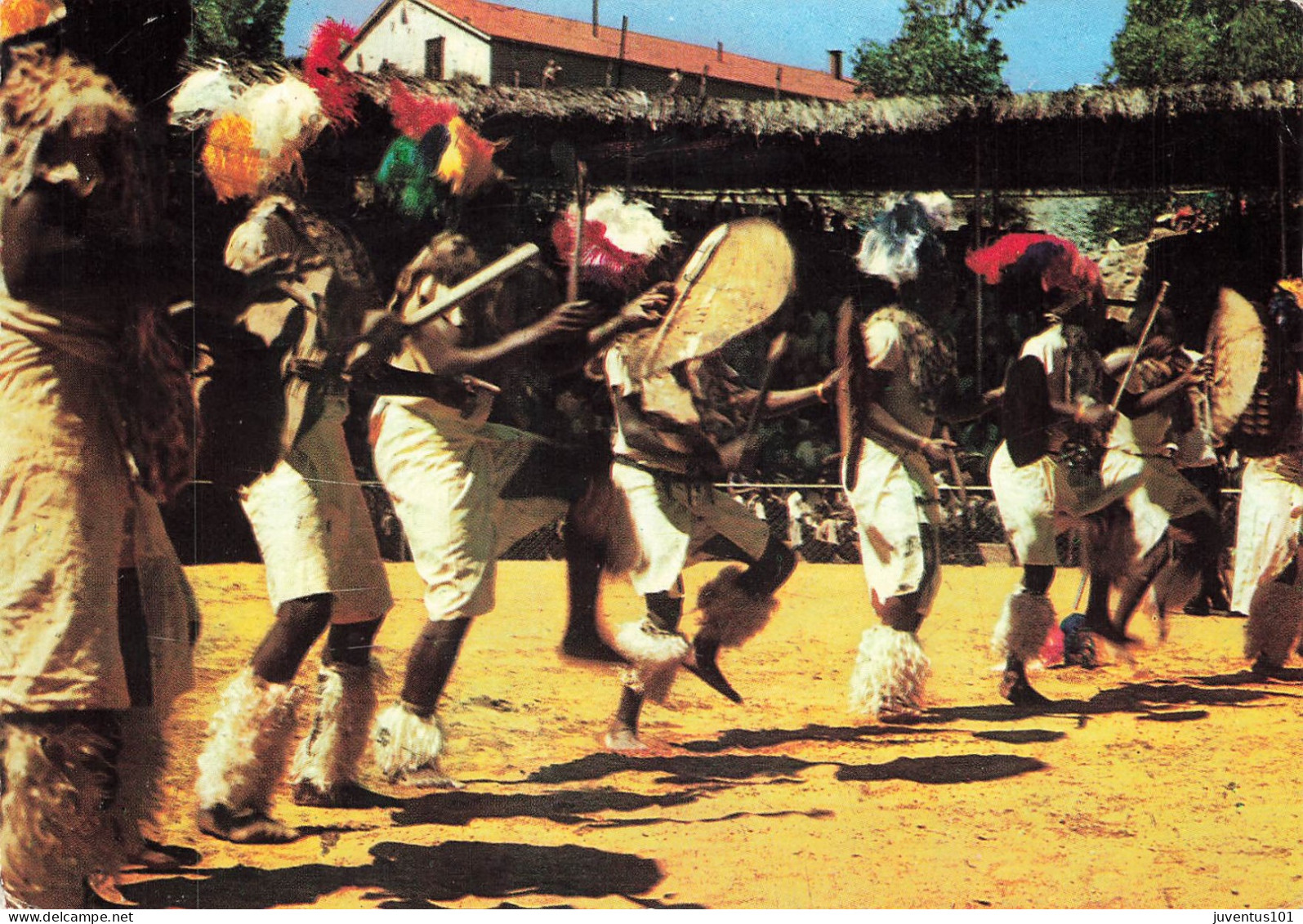 CPSM Periple en Afrique australe-Afrique du sud Danses Zoulou-Publicité Marinol-Beau Timbre     L4263