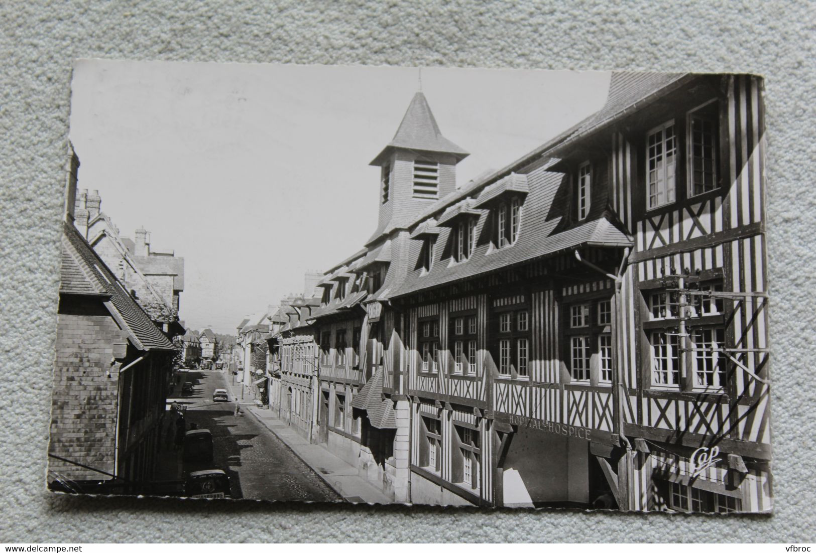 Cpsm, Pont l'Evêque, l'hôpital, hospice, grande rue saint Michel, Calvados 14
