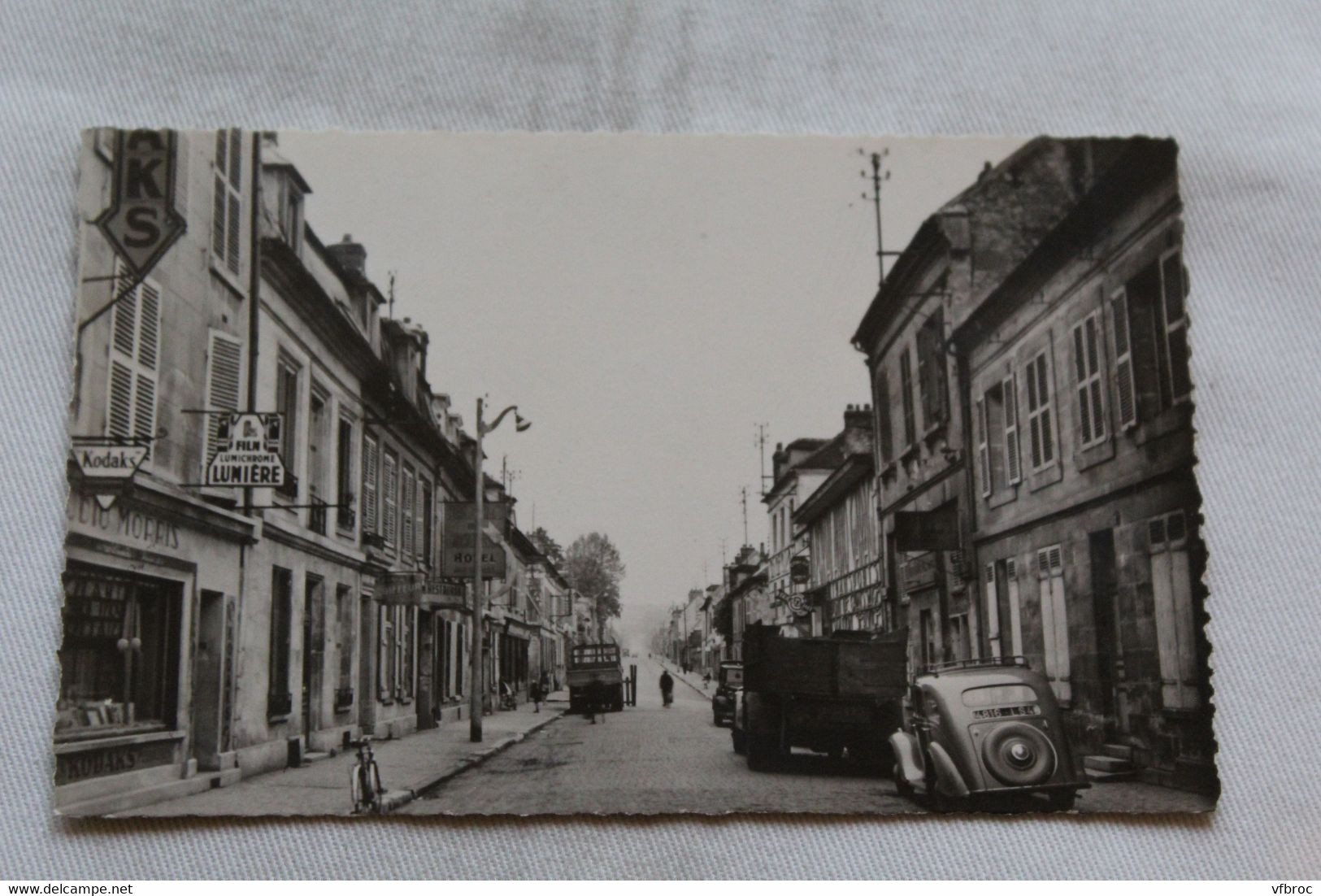 Cpsm, Pont sainte Maxence, la route Nationale, Oise 60