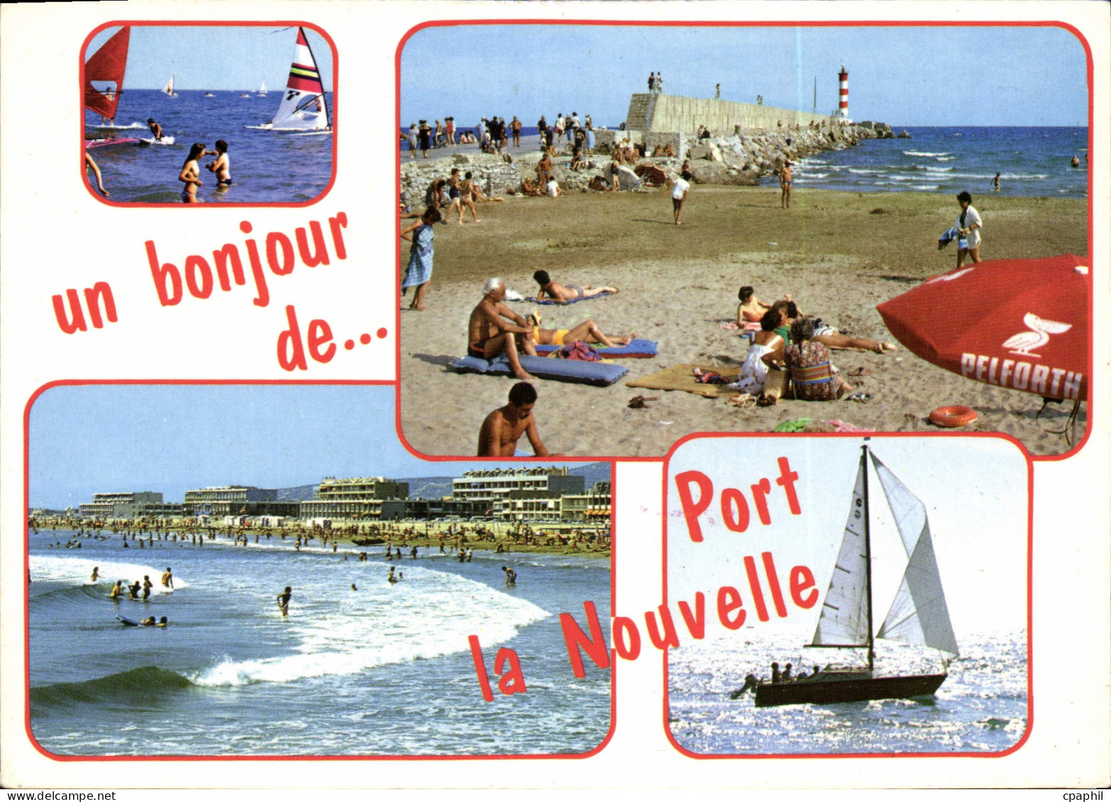 CPSM Port la Nouvelle La plage le phare