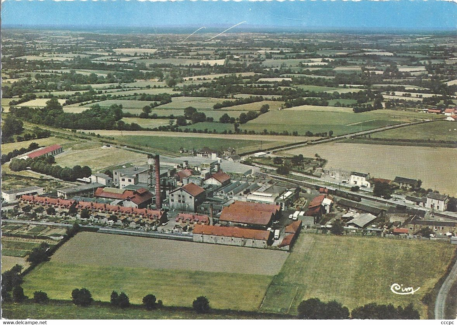 CPSM Pouzauges Vue générale aérienne des établissements Fleury-Michon