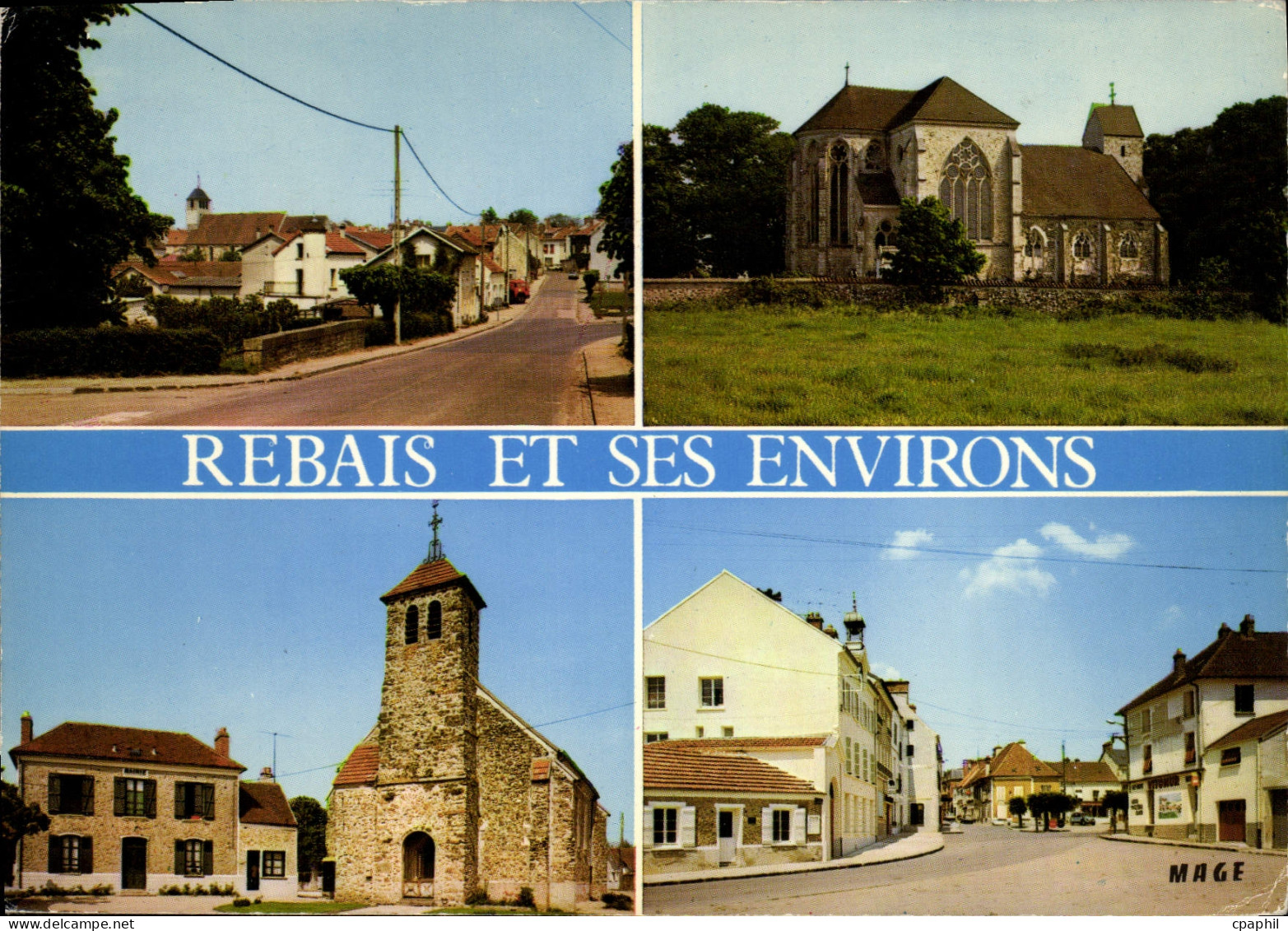 CPSM Rebais et ses Environs (Seine et Marne) Vue generale de Rebais Doue La Teetoire La Place de Reb