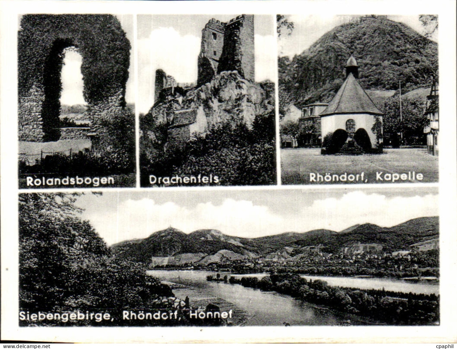 CPSM Rolandsbogen Drachentcls Rhondort Kapelle Siebengebirge rhondort honnet