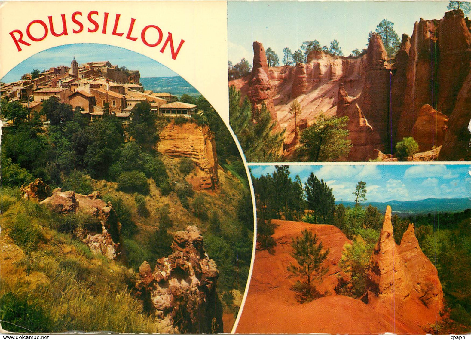 CPSM Roussillon (Vaucluse) Vue generale Cirque des Aiguilles