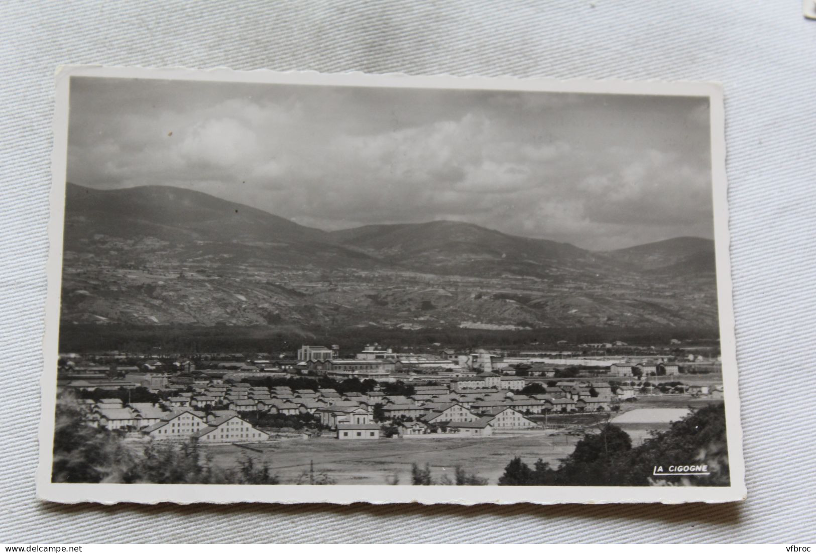 Cpsm, Roussillon, vue générale des cités et usines, Isère 38