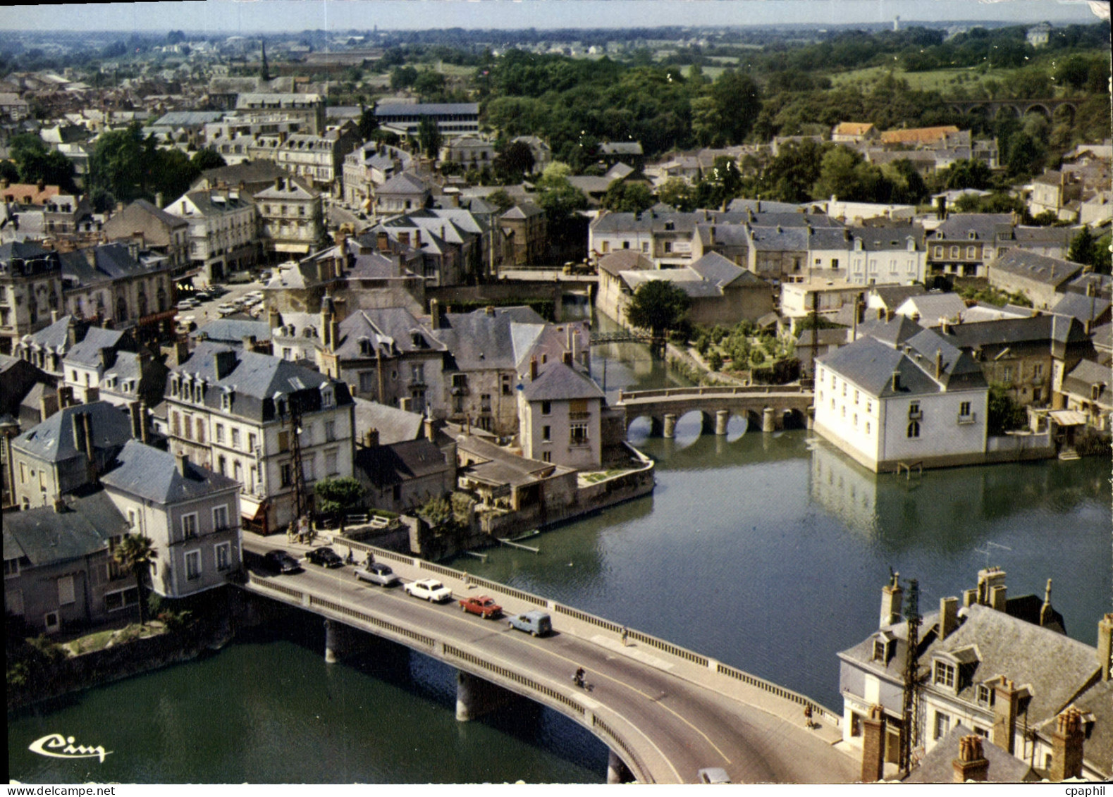 CPSM Sable Sur Sarthe Vue Generale Aerienne